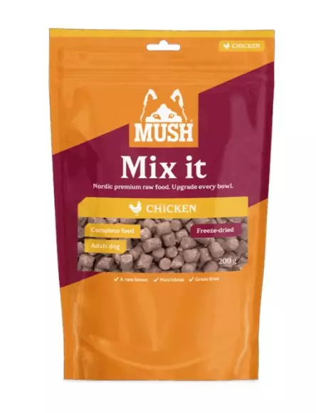 Mush Freeze-Dried Mix It chicken - pakastekuivattu kana 200 g - Mush - 5687 - 1