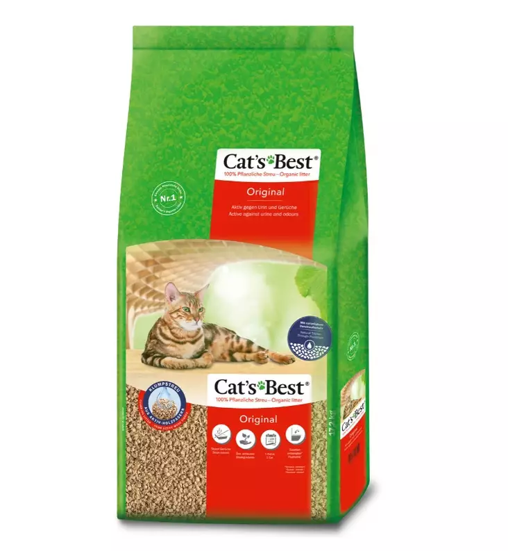 Cat's Best Original kasvikuitu kissanhiekka 17,2 kg/40 L - Kissanhiekat - 5997 - 1
