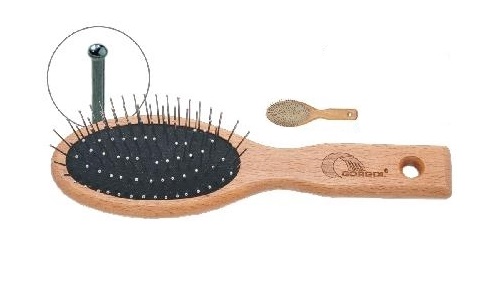 Metallipiikkiharja ovaali pehmeä 7 riviä piikkejä - Koiran harjat - 6037 - 1