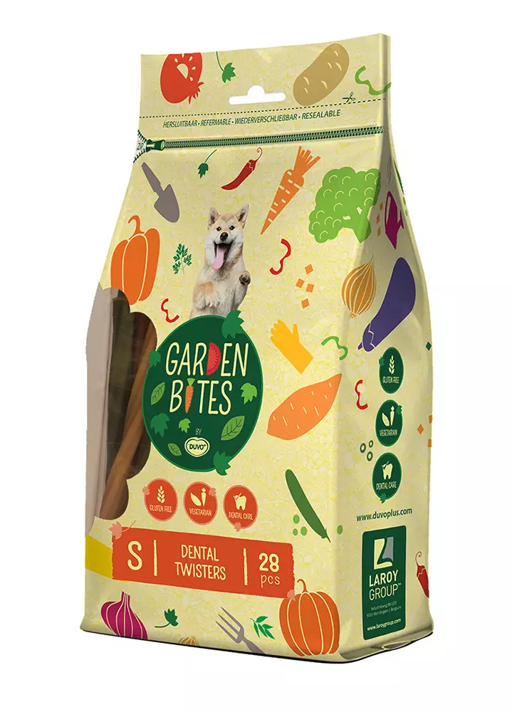 Duvo+ Garden Bites Dental Twisters Mix vegaaninen hammastikku S - Kasvispuruluut - 2417 - 1