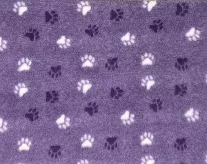 Vetbed karva-alusta liila tassuilla 75 x 100 cm - Koiran pedit ja alustat - 6427 - 1