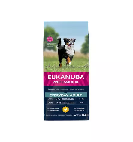 Eukanuba Everyday Adult Large Breed koiran kuivaruoka 16,5 kg - Eukanuba kuivaruoat koiralle - 6208 - 1