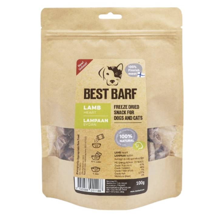 Best Barf Lampaan sydän 100 g - Best Barf - 3598 - 1