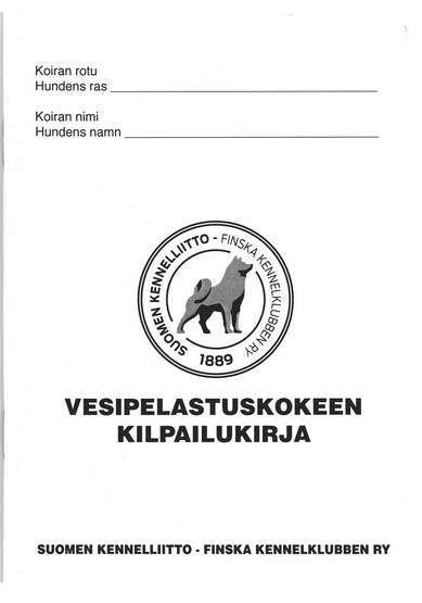 Vesipelastuksen kilpailukirja - Omistajan tarvikkeet - 3968 - 1