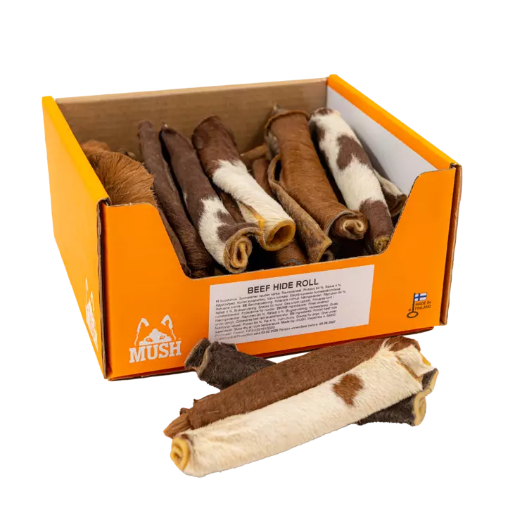 Mush Beef Hide Rolls naudannahkarulla L - Nahkaluut - 5678 - 1