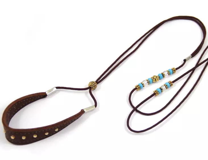 Onega Näyttelytalutin levennetyllä kaulaosalla ja helmillä - Näyttelytaluttimet koiralle - 2308 - 1