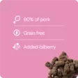 RAUH! Pork & Bilberry Treat 100 g - Koulutusherkut - 2709 - 2