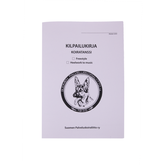 Koiratanssin kilpailukirja - Omistajan tarvikkeet - 3969 - 1