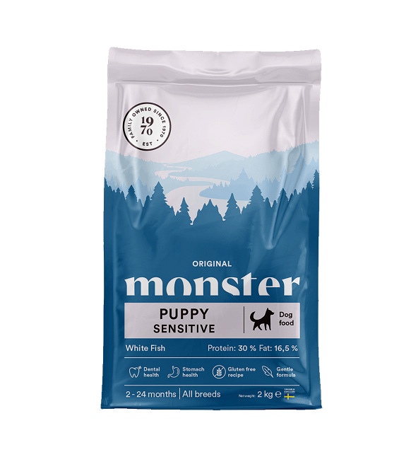 Monster Dog Original Puppy Sensitive White Fish koiranpennun kuivaruoka 2 kg - Monster kuivaruoat koiralle - 5779 - 1