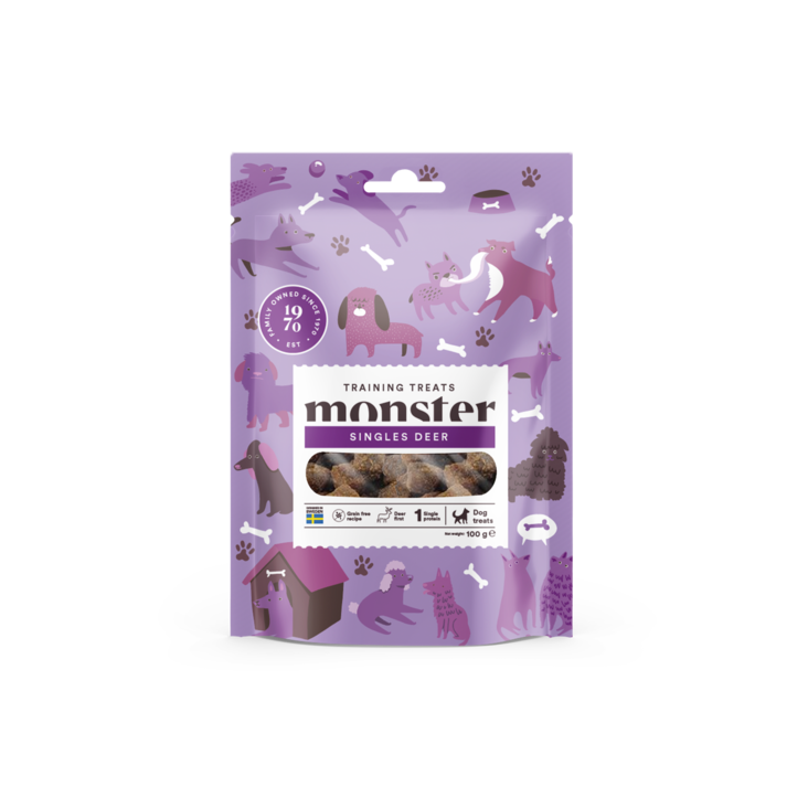 Monster Dog Training Treats Singles peura makupalat koiralle 100 g - Koulutusherkut - 4379 - 1