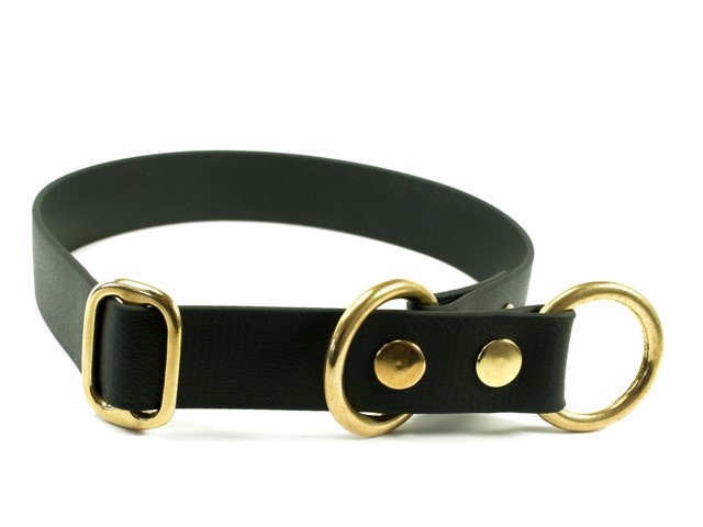 Mystique Biothane puolikiristävä panta musta 35 cm - Koiran tekstiilipannat - 4659 - 1