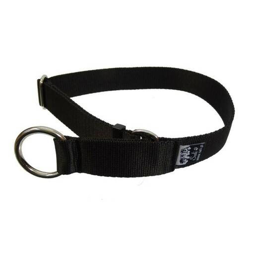 Sali Obro puolikiristävä panta 25 mm musta koko M - Koiran tekstiilipannat - 4869 - 1