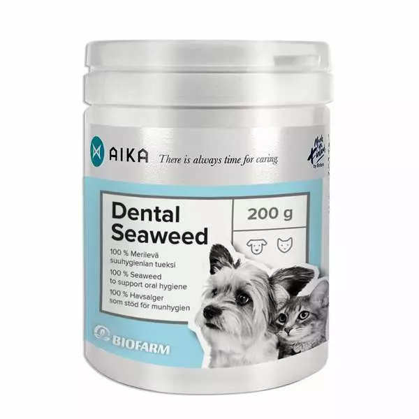 AIKA Dental Seaweed merilevä suuhygienian tueksi koirille ja kissoille 200 g - Koiran muut suunhoitotuotteet - 2509 - 1