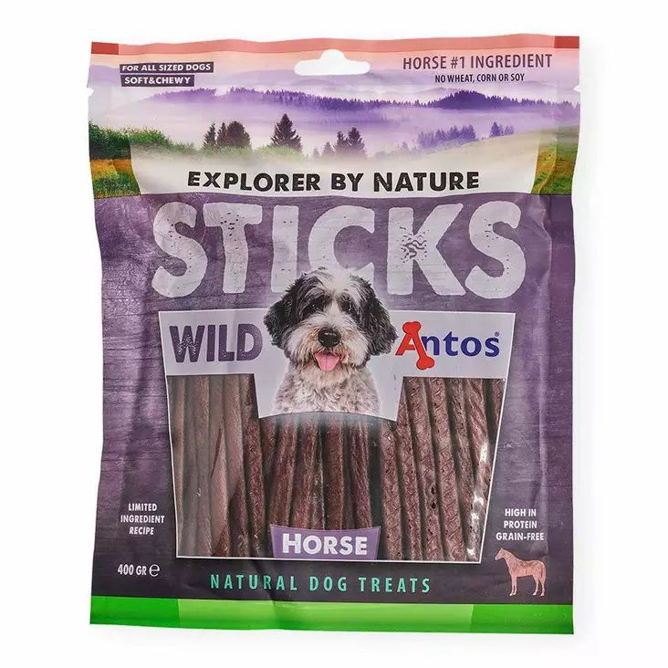 Antos Wild Stick Horse viljattomat hevosenlihatikut 400 g - Koulutusherkut - 6049 - 1