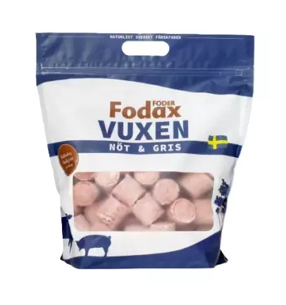 Fodax Vuxen nauta-sika koiran täysravinto raakaruoka 1,5 kg - Fodax raakaruoat - 6479 - 1