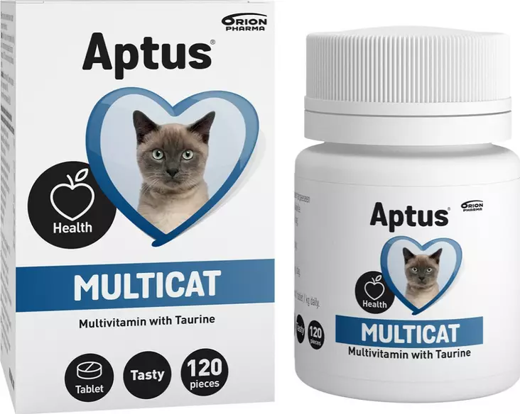 Aptus Multicat vitamiinivalmiste kissoille 120 tbl - Vitamiinilisät kissalle - 2739 - 1