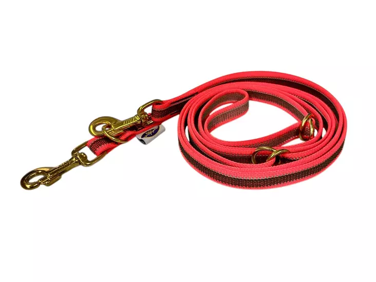 D&C Supergrip Reflect monitoimitalutin 3 m messinkilukolla neon pinkki - Koiran Supergrip taluttimet - 1319 - 1