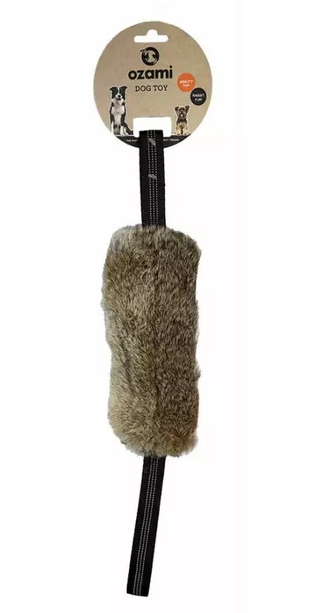Ozami kaninkarvapatukka kahdella kahvalla ruskea 58 cm - Karvalelut - 6509 - 1